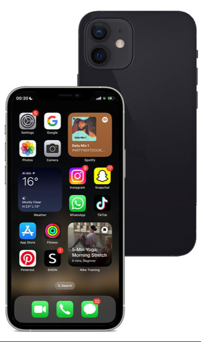 AppleiPhone 12 64GB Black Refurb Excellent New Battery IPH1264BLKB-O