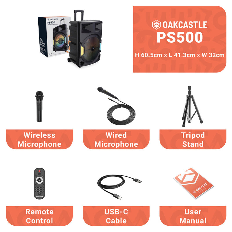 Majority PS500 Portable Karaoke Bluetooth 150W MY-1000002981