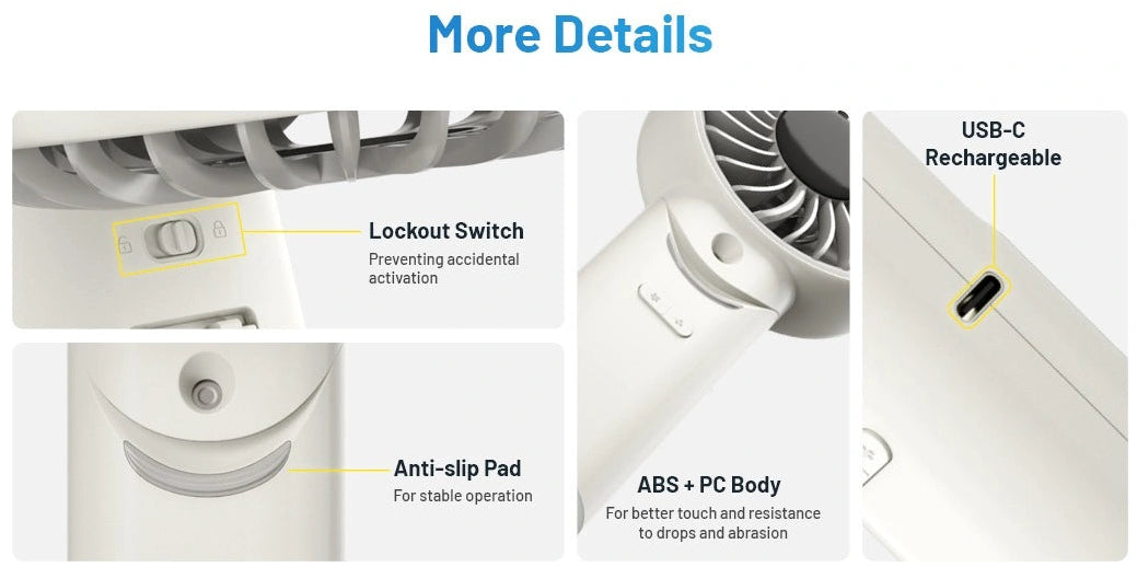 Nitecore Handheld Air Conditioner Fan Rechargeable IZZCOOL30