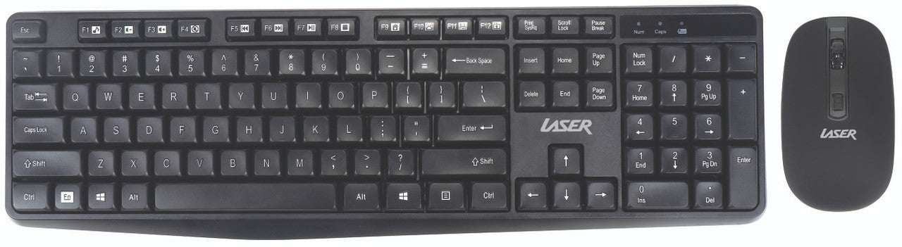 LASER Multimedia Wireless Keyboard And Mouse Combo KBX-WKBMCOM-L