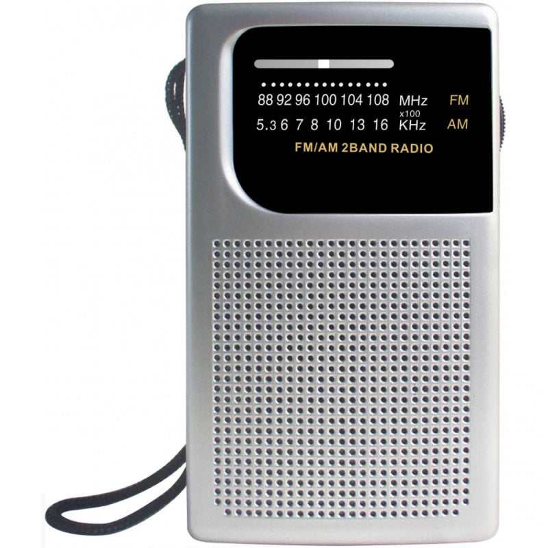 LASER Pocket Radio AM FM Built-In Speaker And Earphones Socket SPK-PR1018