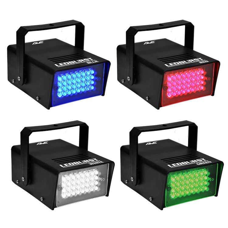 Strobe Light Led Mini Red White Blue Green 4pk LEDBURST-PACK