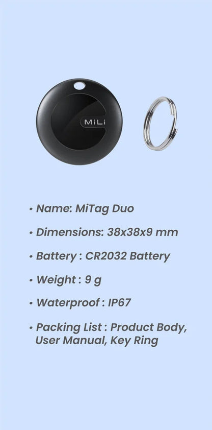 Mi Tag Duo Keyring Tracker Single Black HD-P16DB
