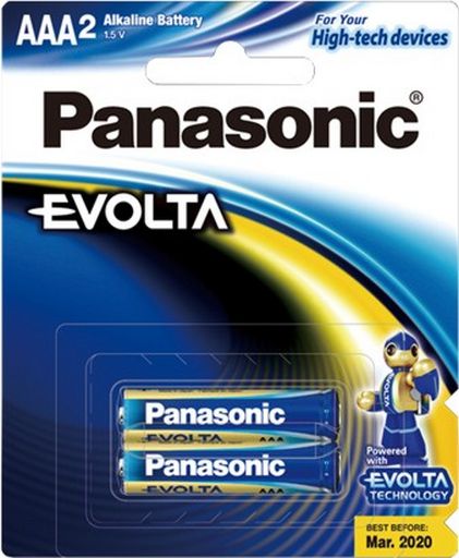 Panasonic AAA 1.5v Evolta Alkaline 2pk LR03EG/2B
