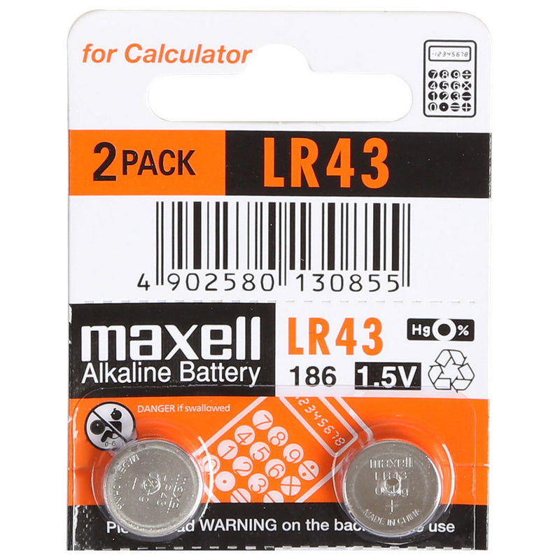 Button Cell Battery LR Paired - Alkaline 1.5V LR43-2