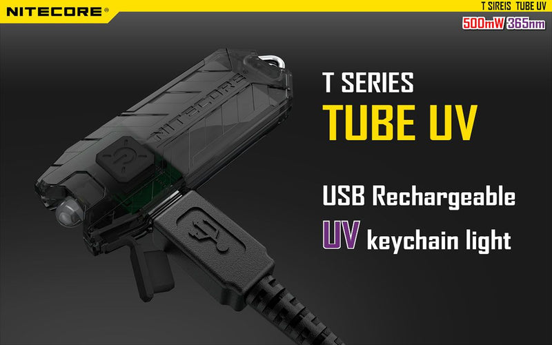 Nitecore Tube UV Rechargeable 365nm Ultraviolet Led Usb Keychain Flashlight TUBEUV