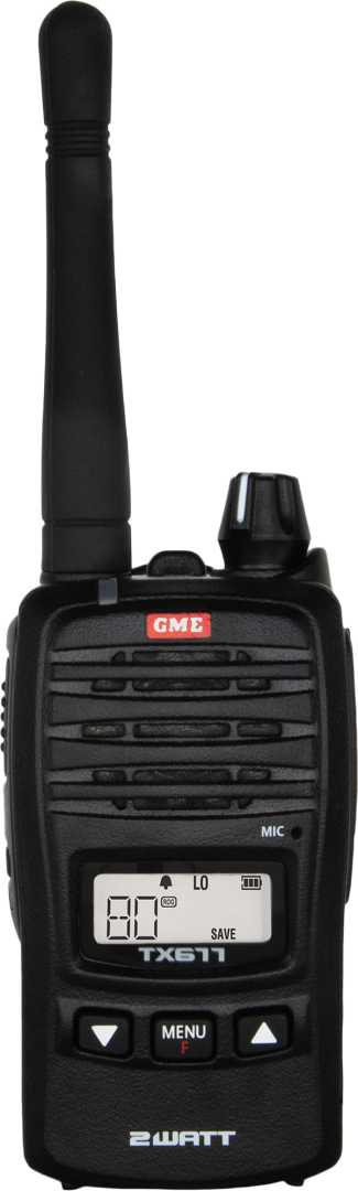 GME 2 Watt UHF CB Handheld Radio TX677