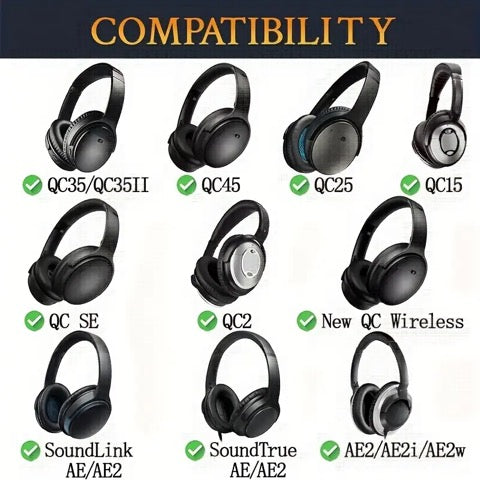 Bose Ear Pad Cushions QC25/15/25 Soundlink Ae2/2i/2w Soundtrue Ae2 QN870677