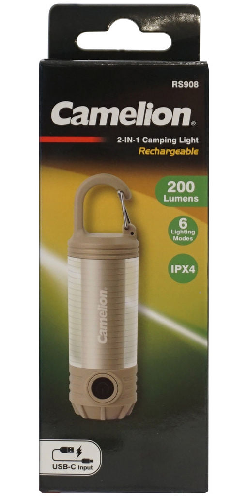 Torch/lantern 200lumens Rechargeable 6 Modes RS908