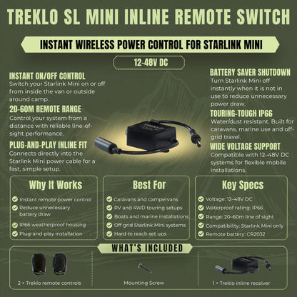 Treklo Inline Remote Control Starlink Mini Source End TREK-S-MINI-REMOTE-1