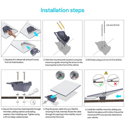 Starlink Mini Surface Mount Bracket STLM-MM95