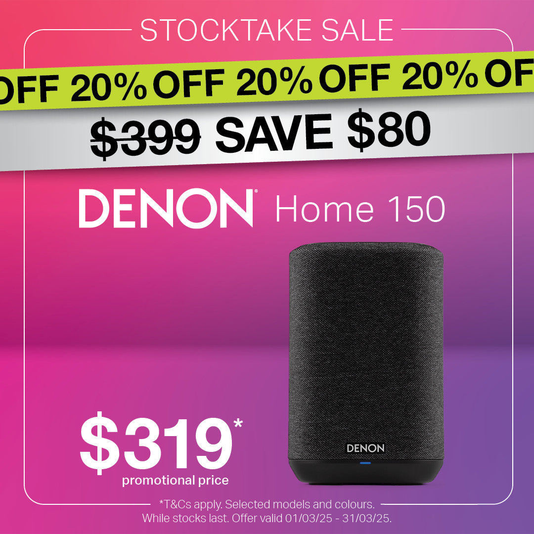 Denon Home 150 DH150B Small Wireless Speaker with HEOS Built-in (Black) DH150B