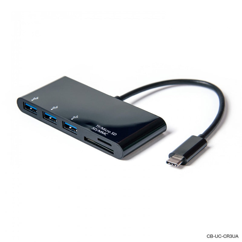 LASER USB-C To Multi Card Reader & 3 Port USB Hub CB-UC-CR3UA