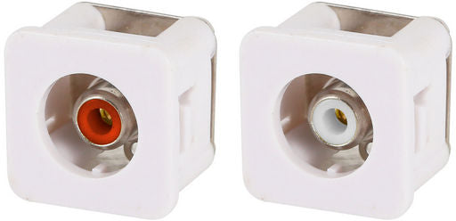 Wallplate Insert RCA Socket Pair Red & White WPI30