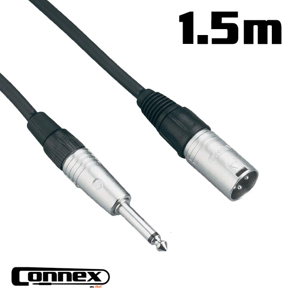 Ave Connex Xlr Male-6.35mm Mono Pro Audio Cable 1.5m XMJM-1