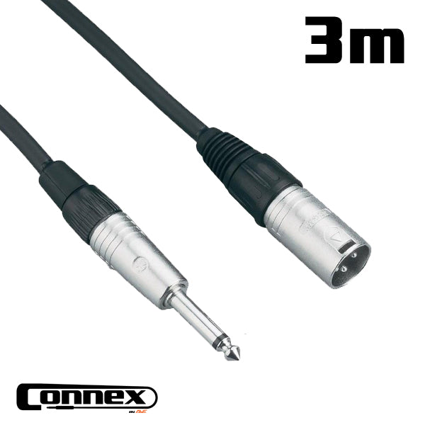 Ave Connex Xlr Male-6.35mm Mono Pro Audio Cable 3m XMJM-3