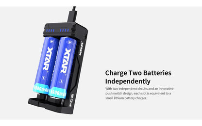 Xtar Battery Charger Li-ion Dual Channel FC2C