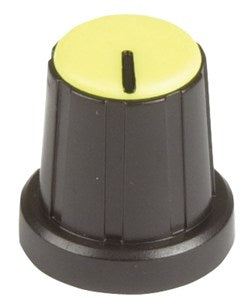 Knob Plastic 20mm Yellow Push Fit Hk7713