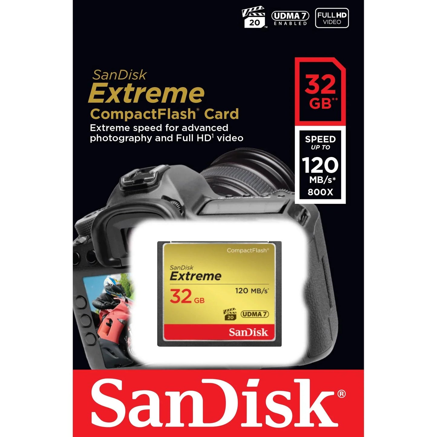 SanDisk Extreme 32GB CompactFlash Memory Card SDCFXSB-032G-G46