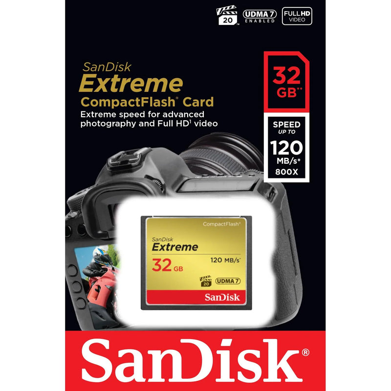 SanDisk Extreme 32GB CompactFlash Memory Card SDCFXSB-032G-G46