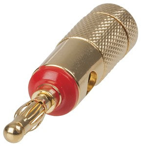 Plug Banana Gold Plated Red Pp0426