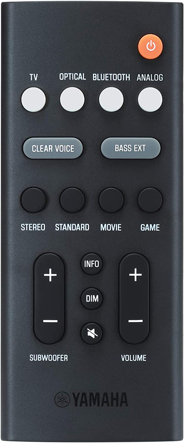 Yamaha SR-C20A Compact Soundbar with Built-in Subwoofer Black - Bluetooth SR-C20AB