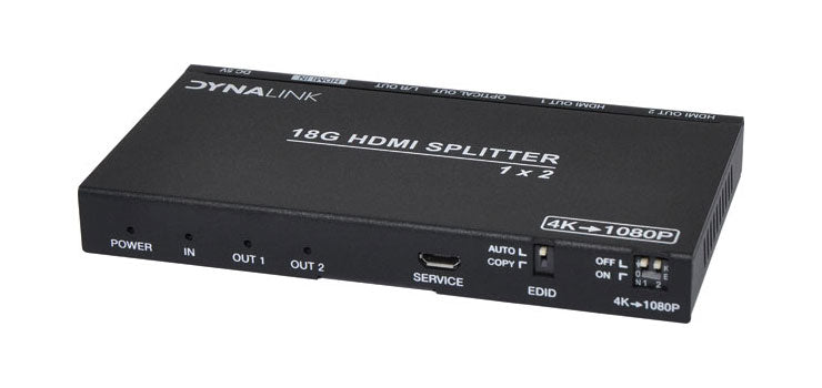 1x2 HDMI Splitter With Downscaler & Audio Extractor