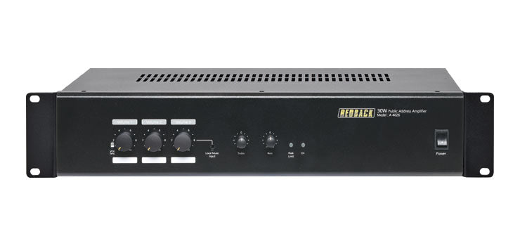 30W 3 Input 100V Public Address (PA) Amplifier Rack Mount