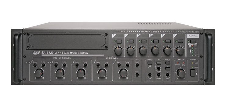 PA Mixer Amplifier 6 Zone 480W With Attenuators