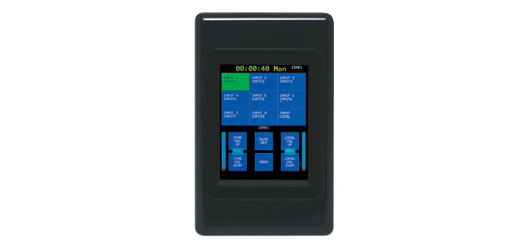 Touchscreen Source Switching Black Wall Plate to suit A4480B