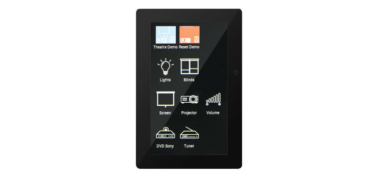 Programmable Universal 4.3" Touchscreen Wallplate - Black