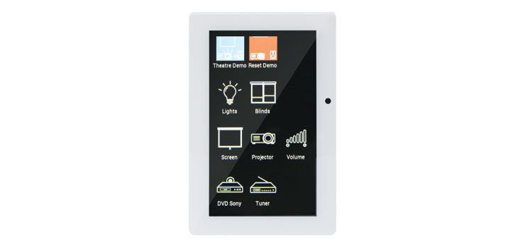 Programmable Universal 4.3" Touchscreen Wallplate - White