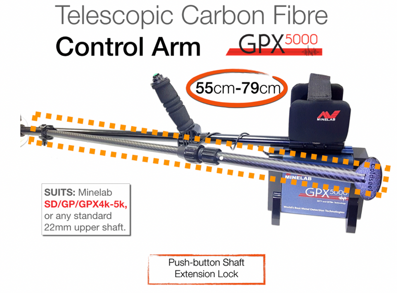 LongReach Telescopic Swing Arm – for Minelab GPX5000 AC001X