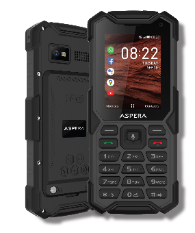 Aspera R40 4G IP68 Black Rugged Candybar Handset 3061000043