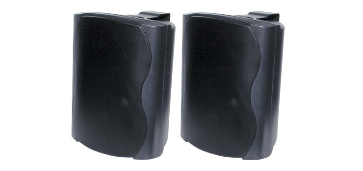 50W 100V 8 Ohm Wall Mount Black Speaker Pair