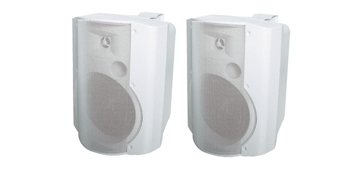130mm 30W 2 Way White Active Speaker Pair