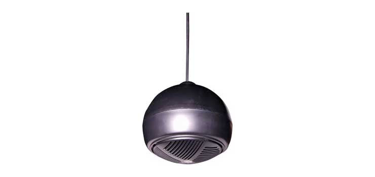 100V Line 15W Black Ball Pendant Ceiling Speaker