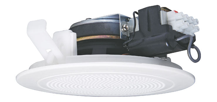 100mm (4") 5W 100V White Low Profile One-Shot Ceiling Speaker