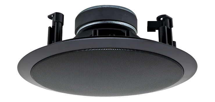 200mm (8") 15W 100V Coaxial 2 Way Black Fastfix Ceiling Speaker