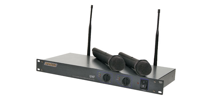 UHF Wireless Microphone System 2 Ch With Two Handheld Mics