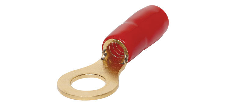 8G 9mm Ring Crimp Connector Red