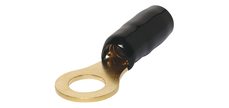 8G 9mm Ring Crimp Connector Black