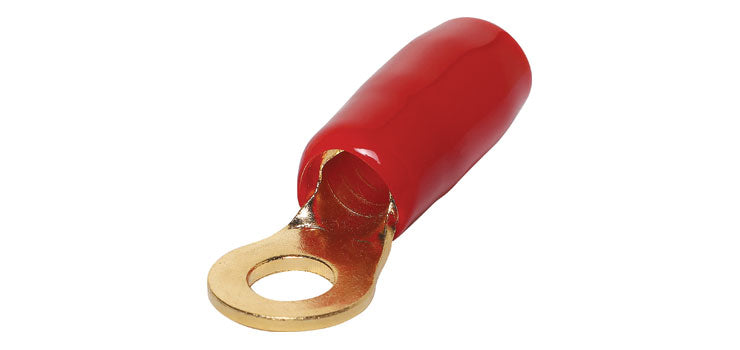 4G 9mm Ring Crimp Connector Red