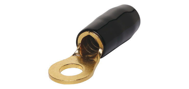 4G 9mm Ring Crimp Connector Black