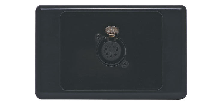 Black 5 pin XLR Horizontal Microphone Wallplate