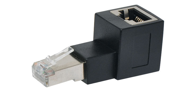Modular RJ Connector RJ45 Cat6A Right Angle 90° Down Adaptor D5109 ...