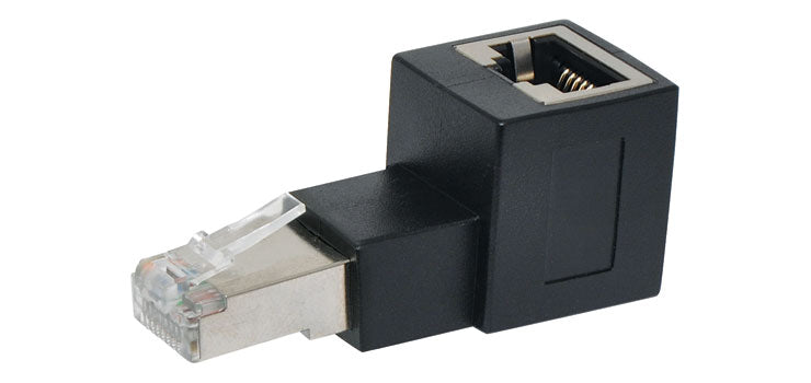 RJ45 Cat6A Right Angle 90° Down Adaptor