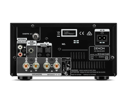 Denon RCD-M41DAB Micro HiFi CD Receiver with Bluetooth and FM/DAB/DAB+ Tuner RCD-M41DAB