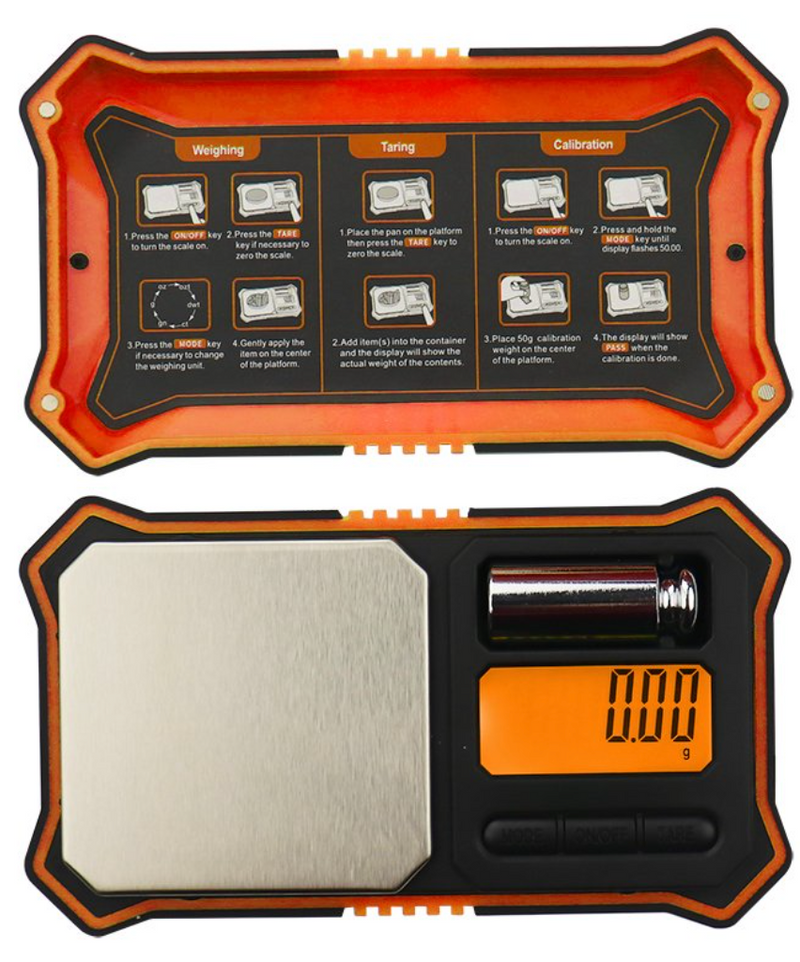 Fuzion Scales - Digital Pocket Scale - 0.01 grams x 200 grams Orange FSNORG200-01