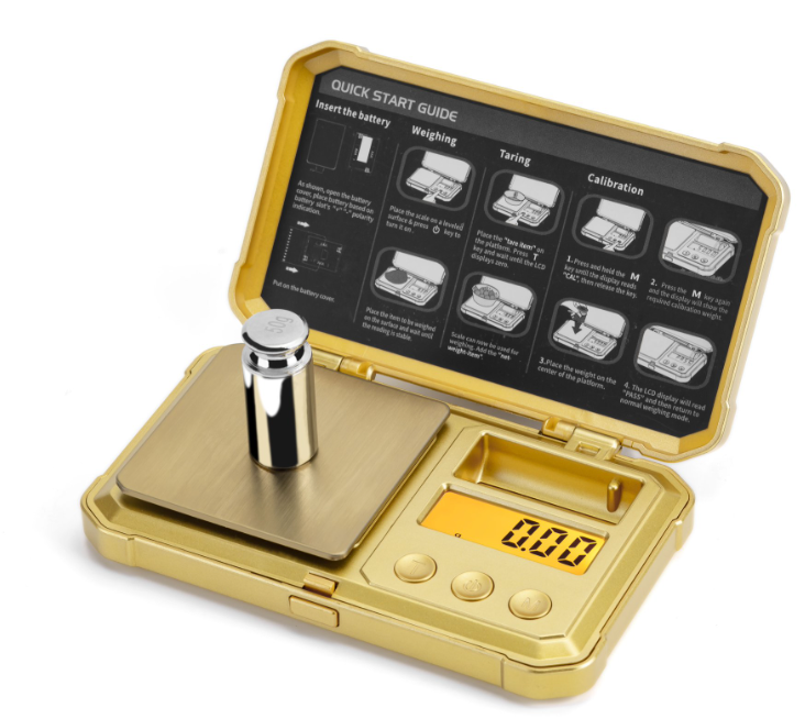 Fuzion Scales- Gold Skull Digital Pocket Scale - 0.01 grams x 200 grams FSNSEGOLD200-01